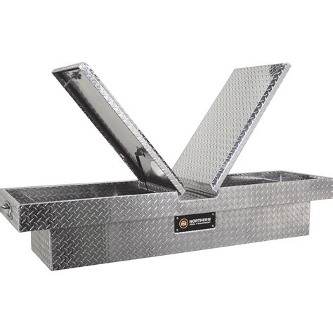 square silver metal boxes in the back of pickup truck|tractor supply truck tool boxes.